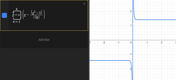 Screenshot of the calculator showing the result of the steps described above