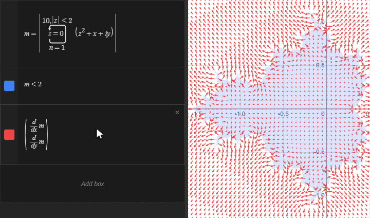 Screenshot of the calculator showing the result of the steps described above